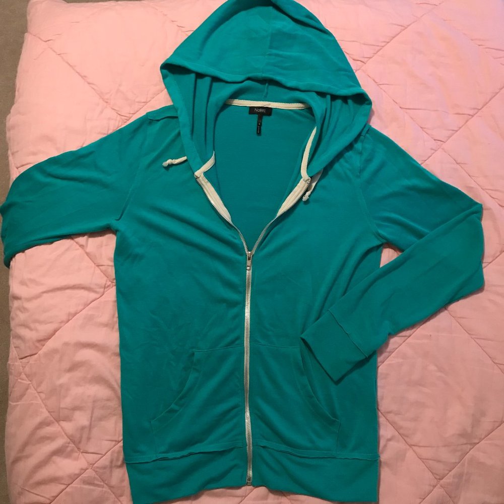 Teal summer zip beach hoodie